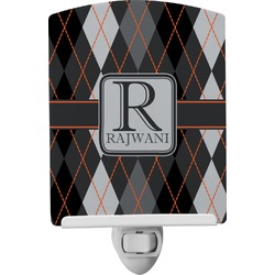 Modern Chic Argyle Ceramic Night Light (Personalized)