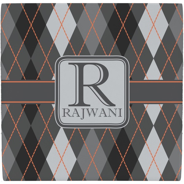 Custom Modern Chic Argyle Ceramic Tile Hot Pad (Personalized)