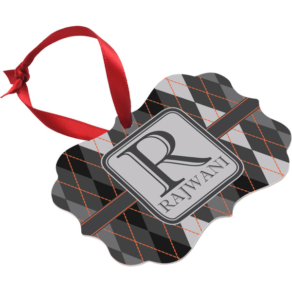 Modern Chic Argyle Christmas Ornament