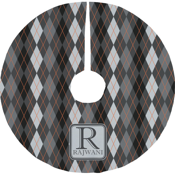Custom Modern Chic Argyle Tree Skirt (Personalized)