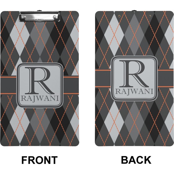 Modern Chic Argyle Clipboard (Legal) (Front + Back)