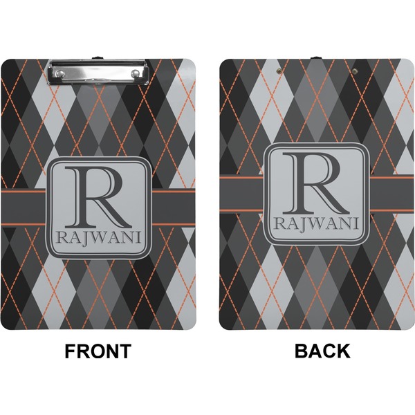 Modern Chic Argyle Clipboard (Letter) (Front + Back)