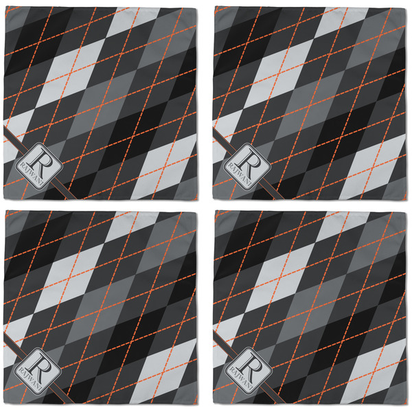 Modern Chic Argyle Cloth Napkins - Personalized Dinner (APPROVAL) Set of 4