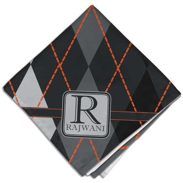 Modern Chic Argyle Cloth Napkins - Personalized Dinner (Folded Four Corners)
