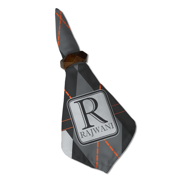 Modern Chic Argyle Cloth Napkins - Personalized Dinner (Folded in Ring) (MAIN)