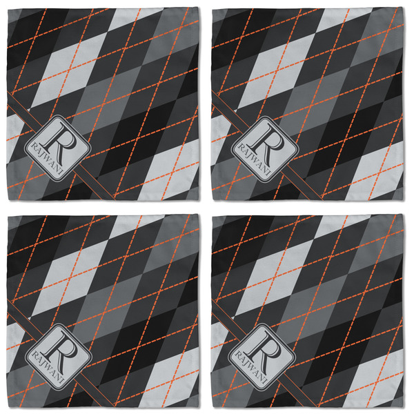 Modern Chic Argyle Cloth Napkins - Personalized Lunch (APPROVAL) Set of 4