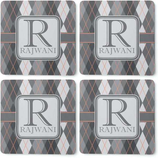 Modern Chic Argyle Coaster Rubber Back - Apvl