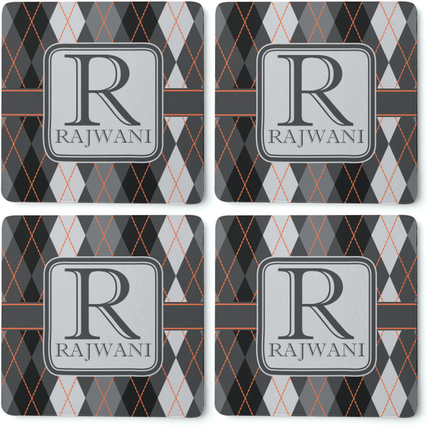 Modern Chic Argyle Coaster Rubber Back - Apvl