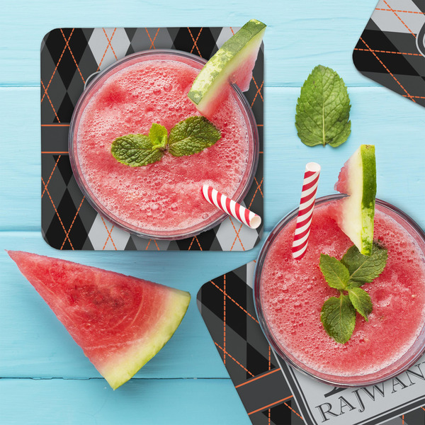Modern Chic Argyle Coaster Set - LIFESTYLE