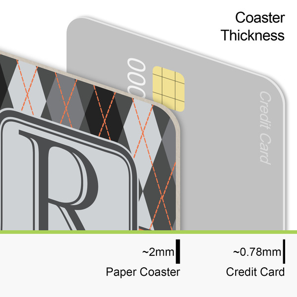 Modern Chic Argyle Coaster Thickness