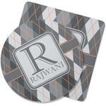 Modern Chic Argyle Rubber Backed Coaster (Personalized)