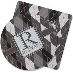 Modern Chic Argyle Rubber Backed Coaster (Personalized)