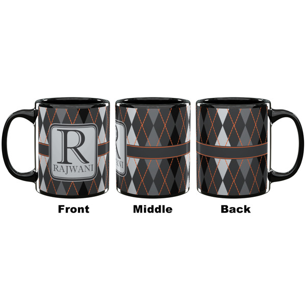 Modern Chic Argyle Coffee Mug - 11 oz - Black APPROVAL