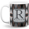 Modern Chic Argyle 11 Oz Coffee Mug - White (Personalized)
