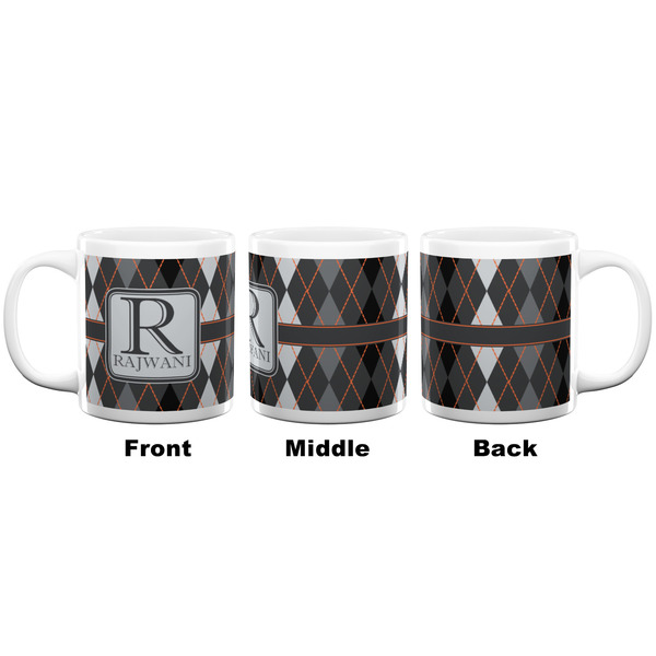 Modern Chic Argyle Coffee Mug - 20 oz - White APPROVAL
