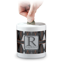 Modern Chic Argyle Coin Bank (Personalized)