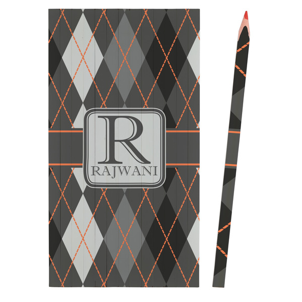 Modern Chic Argyle Colored Pencils - Front View