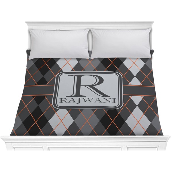Custom Modern Chic Argyle Comforter - King (Personalized)