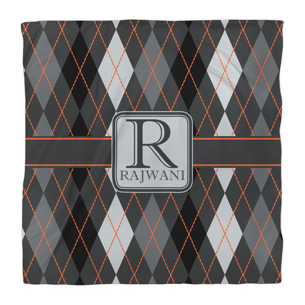 Modern Chic Argyle Comforter - Queen - Front