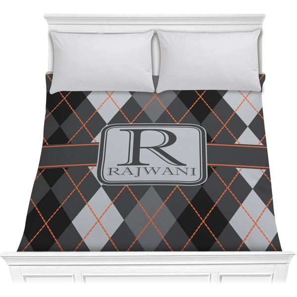 Custom Modern Chic Argyle Comforter - Full / Queen (Personalized)