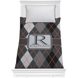 Modern Chic Argyle Comforter - Twin (Personalized)