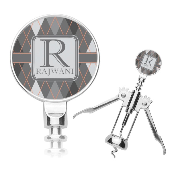 Custom Modern Chic Argyle Corkscrew (Personalized)