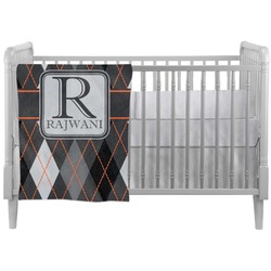 Modern Chic Argyle Crib Comforter / Quilt (Personalized)