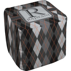 Modern Chic Argyle Cube Pouf Ottoman - 18" (Personalized)