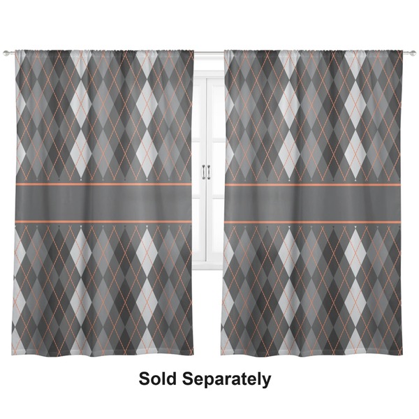 Custom Modern Chic Argyle Curtain Panel - Custom Size