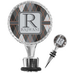 Modern Chic Argyle Wine Bottle Stopper (Personalized)