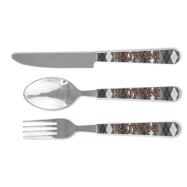 Custom Modern Chic Argyle Cutlery Set (Personalized)