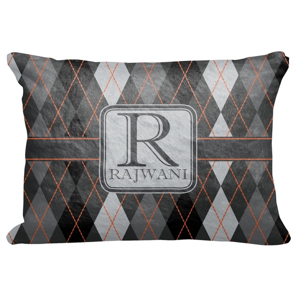 Custom Modern Chic Argyle Decorative Baby Pillowcase - 16"x12" (Personalized)