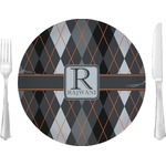 Modern Chic Argyle Glass Lunch / Dinner Plate 10" (Personalized)