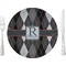 Modern Chic Argyle 10" Glass Lunch / Dinner Plates - Single or Set (Personalized)