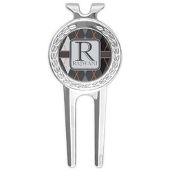 Modern Chic Argyle Golf Divot Tool & Ball Marker (Personalized)