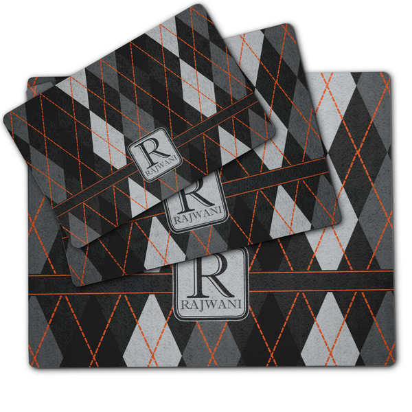 Modern Chic Argyle Dog Food Mat - MAIN (sm, med, lrg)