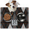 Modern Chic Argyle Dog Food Mat - Medium LIFESTYLE