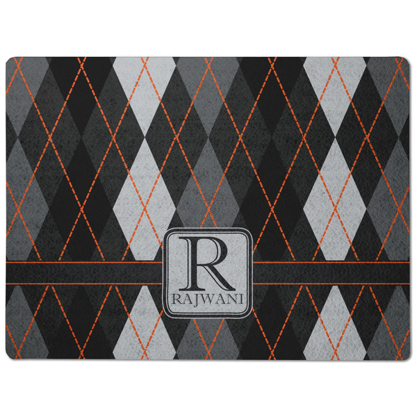 Modern Chic Argyle Dog Food Mat - Medium without bowls