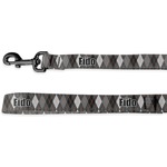 Modern Chic Argyle Deluxe Dog Leash (Personalized)