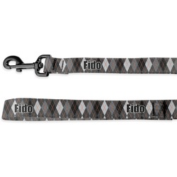 Modern Chic Argyle Deluxe Dog Leash - 4 ft (Personalized)