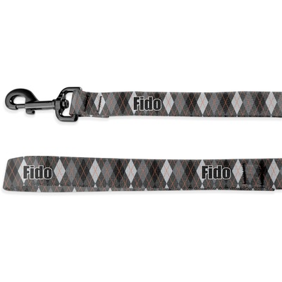 Modern Chic Argyle Deluxe Dog Leash - 4 ft (Personalized)