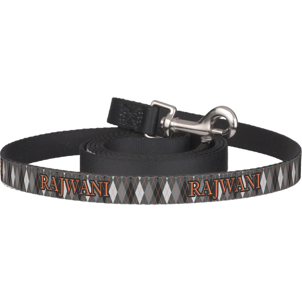 Custom Modern Chic Argyle Dog Leash (Personalized)