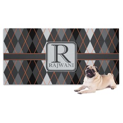 Modern Chic Argyle Dog Towel (Personalized)