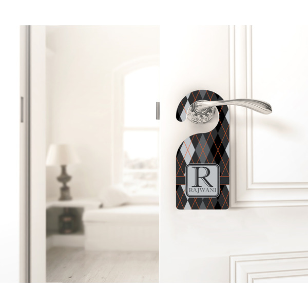 Modern Chic Argyle Door Hanger - LIFESTYLE