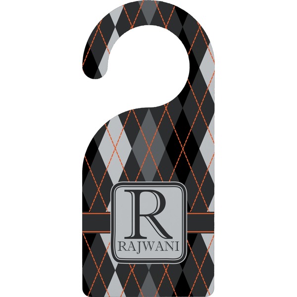 Custom Modern Chic Argyle Door Hanger (Personalized)