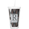 Modern Chic Argyle Double Wall Tumbler with Straw (Personalized)