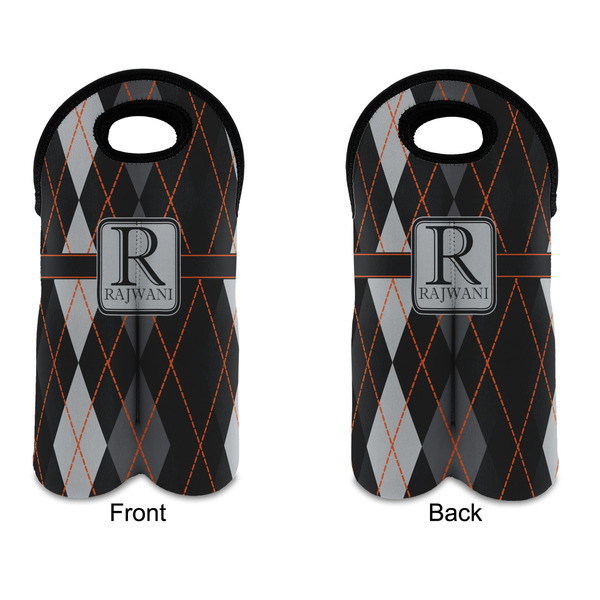 Modern Chic Argyle Double Wine Tote - APPROVAL (new)