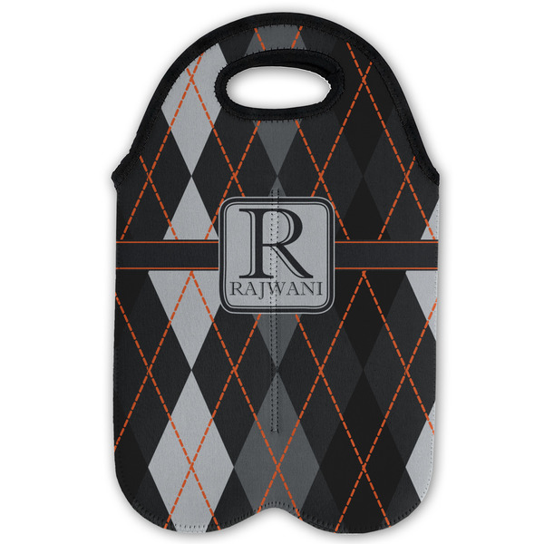 Modern Chic Argyle Double Wine Tote - Flat (new)