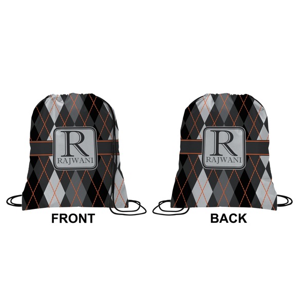 Modern Chic Argyle Drawstring Backpack