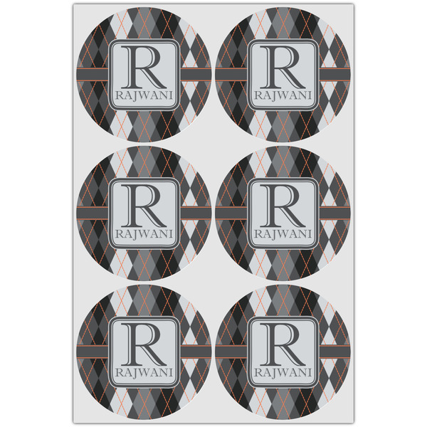 Modern Chic Argyle Drink Topper - Large - Set of 6